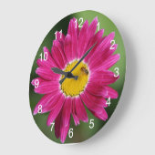Malerei Daisy und Biene Große Wanduhr (Winkel)