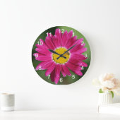 Malerei Daisy und Biene Große Wanduhr (Zuhause)