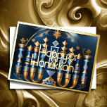 Malerei der Abstrakten Hanukka Menorah Folien Feiertagskarte<br><div class="desc">Malerei der Abstrakten Hanukka Menorah</div>
