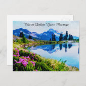 *~* Malerei der Blume des Sees Ap19 Kunstgebirge Postkarte (Vorne/Hinten)