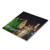 Malerei der Brügger Altstadt und des Belfry-Turms Fliese (Seite)