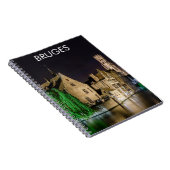 Malerei der Brügger Altstadt und des Belfry-Turms Notizblock (Rechte Seite)