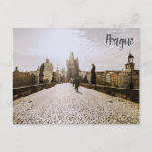 Malerei der Karlsbrücke in Prag bei Sonnenaufgang Postkarte (Vorderseite)