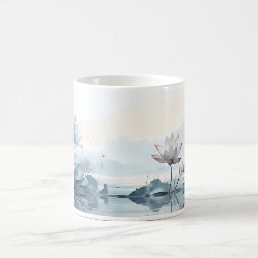 Malerei der Lotus-Blume Kaffeetasse (Mittel)
