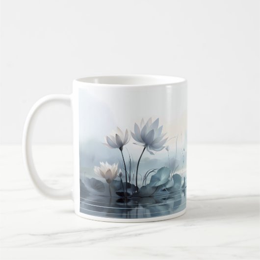 Malerei der Lotus-Blume Kaffeetasse (Links)