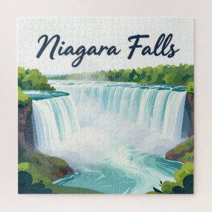 Malerei der Niagara Fälle Landschaftsillustration Puzzle