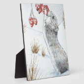 Malerei der niedlichen Mäuseschneeszene Fotoplatte (Seite)