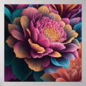 Malerei der oberen Blume Poster (Vorne)