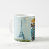Malerei der Paris-Eiffelturm-Szene Kaffeetasse (Vorderseite Links)