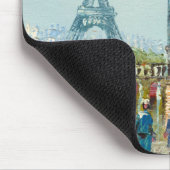 Malerei der Paris-Eiffelturm-Szene Mousepad (Ecke)