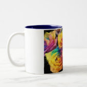 Malerei der Regenbogen-Rosen-Tasse Zweifarbige Tasse (Links)