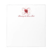 Malerei der Rose Rot 4 Notizblock (Vorderseite)