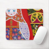 Malerei der russischen Matryoshka-Puppe Mousepad (Mit Mouse)