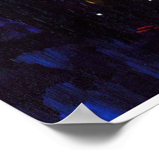 Malerei der Skyline von Houston Poster (Ecke)