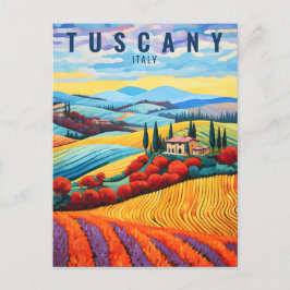 Malerei der Toskana bei Sonnenuntergang | Italien  Postkarte