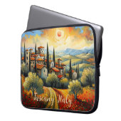 Malerei der Toskana im Herbst | Italien | Art der Laptopschutzhülle (Vorderseite Links)