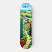 Malerei der Toskana Italien | Art der Reise Skateboard (Vorderseite)