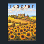 Malerei der Toskana Sonnenblumen | Italien Reisen  Postkarte<br><div class="desc">Malerei der Toskana Landschaft Sonnenblumen Tal | Italien Reise | Art Postcard. Das sind weitere 100% Schnürhammer Designs.</div>