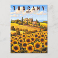 Malerei der Toskana Sonnenblumen | Italien Reisen