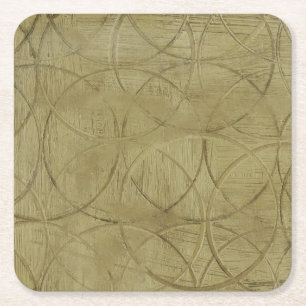 Malerei der verbundenen Kreise durch Jennifer Rechteckiger Pappuntersetzer