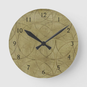 Malerei der verbundenen Kreise durch Jennifer Runde Wanduhr