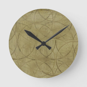 Malerei der verbundenen Kreise durch Jennifer Runde Wanduhr