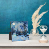 Malerei der Winternacht im Stadtpark Fotoplatte (InSitu)