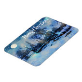 Malerei der Winternacht im Stadtpark Magnet (Linke Seite)