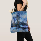 Malerei der Winternacht im Stadtpark Tasche (Von Nahem)