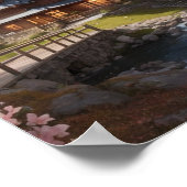 Malerei der wunderschönen japanischen Sakura mit F Poster (Ecke)