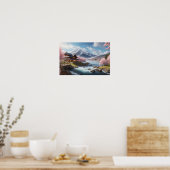 Malerei der wunderschönen japanischen Sakura mit F Poster (Küche)