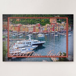 Malerei der Yachten von Portofino Italien - 20x30 Puzzle