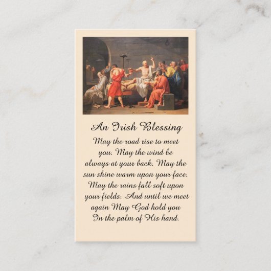 Malerei des antiken Beileids Prayer Card Visitenkarte (Vorderseite)