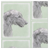 Malerei des irischen Wolfhound-2 - niedliche Stoff (Nahaufnahme)