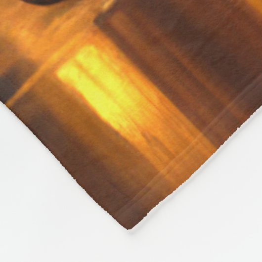 Malerei des Kaffeecups und der Zimtwalzen Abstrakt Fleecedecke (Ecke)