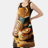 Malerei des Kaffeecups und der Zimtwalzen Abstrakt Schürze (InSitu)