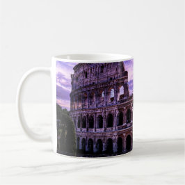 Malerei des Kolosseums in Rom bei Sonnenuntergang Kaffeetasse