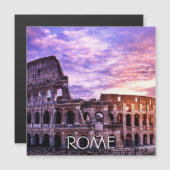Malerei des Kolosseums in Rom bei Sonnenuntergang  Magnetkarte (Vorne/Hinten)