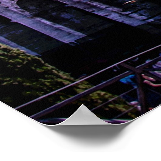 Malerei des Kolosseums in Rom bei Sonnenuntergang Poster (Ecke)