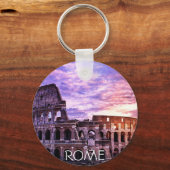 Malerei des Kolosseums in Rom bei Sonnenuntergang Schlüsselanhänger (Vorderseite)