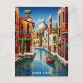 Malerei des Venedig-Kanals | Italien Reise | Art Postkarte (Vorderseite)