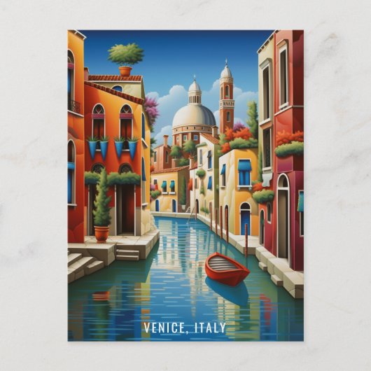 Malerei des Venedig-Kanals | Italien Reise | Art Postkarte (Vorderseite)