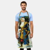 Malerei des Vintagen Vaters Weihnachten Schürze (Getragen)