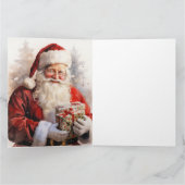 Malerei des Weihnachtsmannes mit Geschenken Karte (Innenseite)