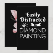 Malerei |Diamantbesatzhobby leicht abgelenkt Einladung (Vorne/Hinten)