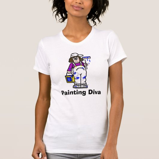 Malerei Diva T - Shirt der Frauen (Vorderseite)