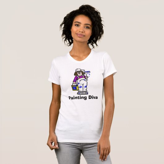 Malerei Diva T - Shirt der Frauen (Vorne ganz)