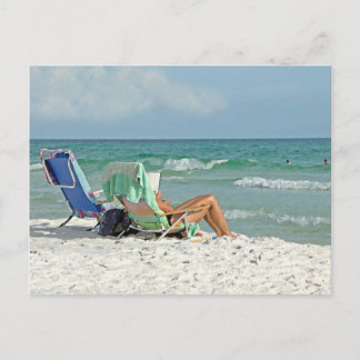 Malerei Druck Entspannen auf der Strandpostkarte Postkarte