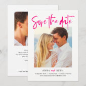 Malerei EDITIERBARE FARBE Save The Date Karte (Vorne/Hinten)