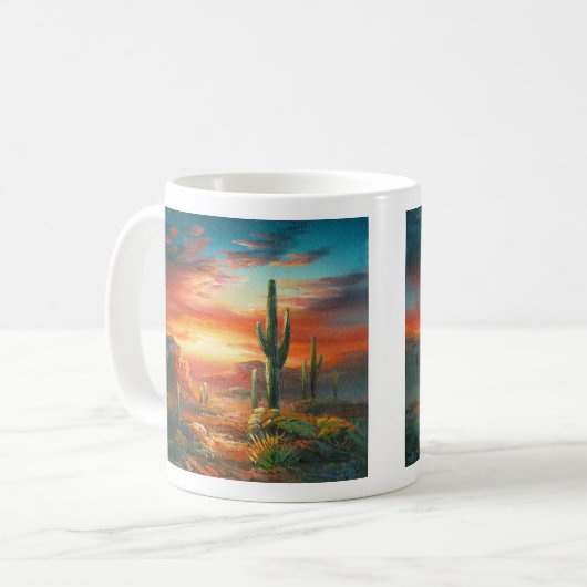 Malerei einer bunten kaffeetasse (Vorderseite Links)